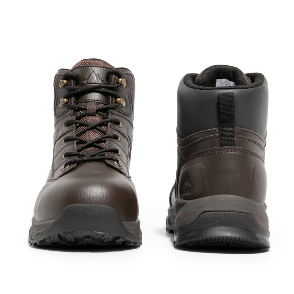 Men's Non-Slip Industrial Work Boots - DARK BROWN - 4